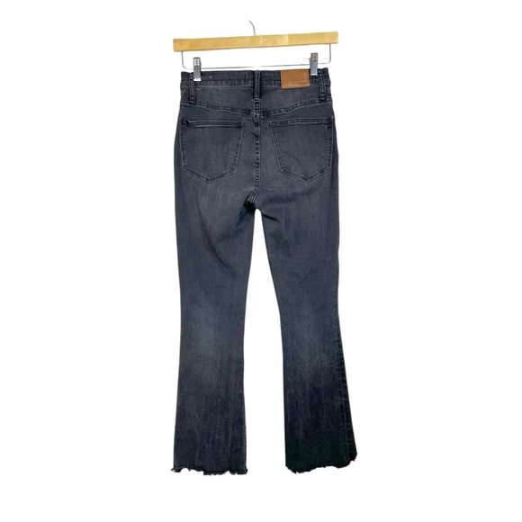 Madewell Cali Denim Boot Jeans Berkeley Black Chewed Hem Edition Size 26 Tall - Picture 3 of 12